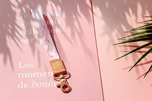 wrist key chains women, keychain pink Marble, key fob wristlet for Apmabl - Bild 2 von 6