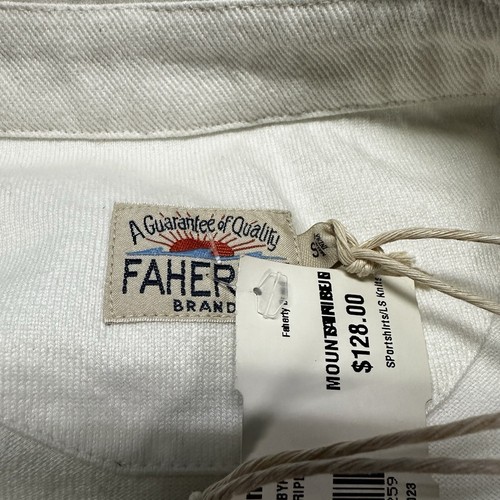 $128 NUEVO CON ETIQUETAS FAHERTY Rugby Para hombres Pequeño S Informal Manga Larga Montaña Rayas Polo - Imagen 4 de 6