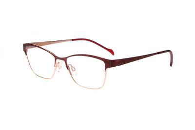 New Runway Eyewear RT-821 Wine & Gold Titanium Eyeglasses 52/15/140 RT 815 – Eyemart Express main image 3