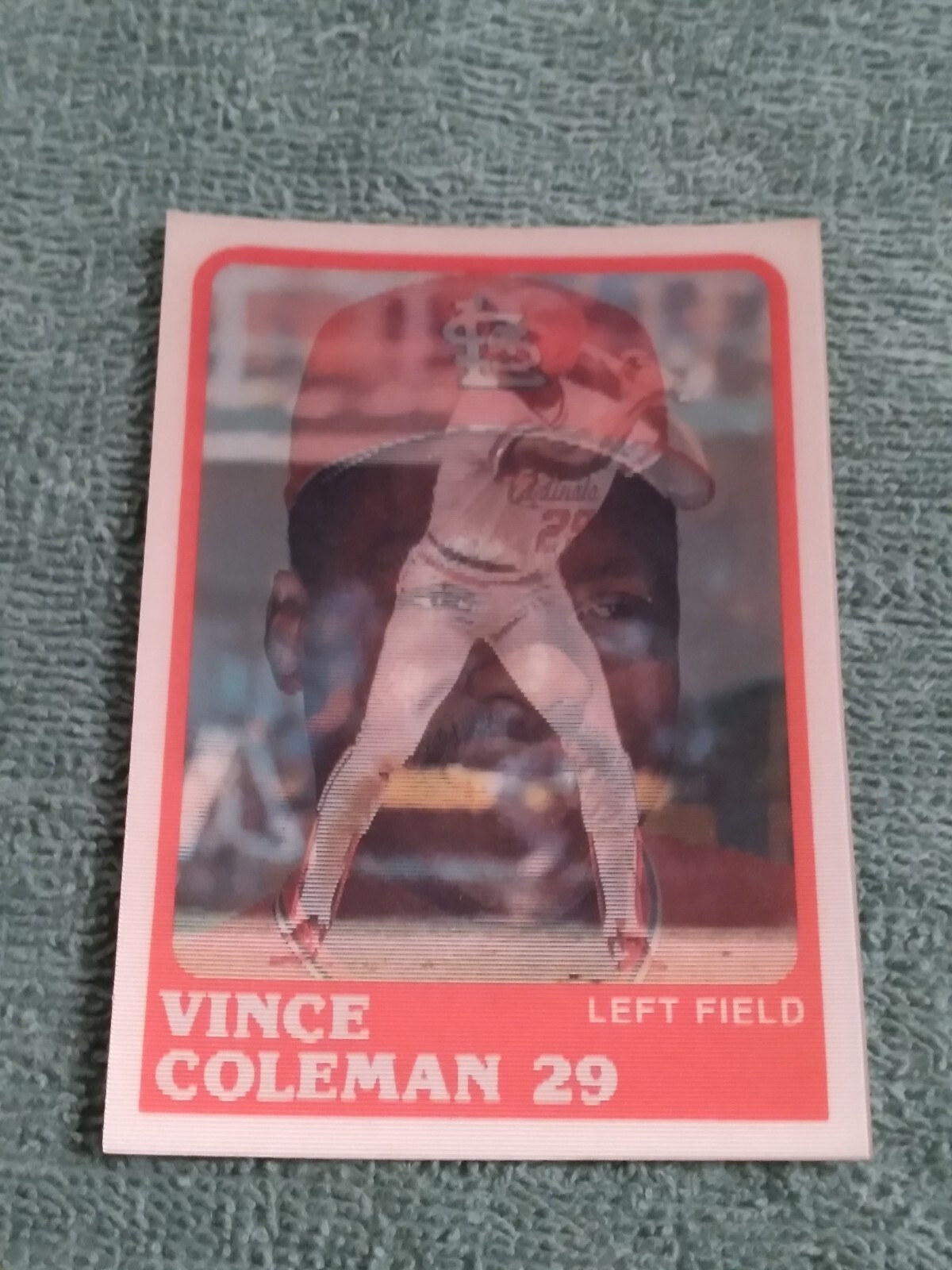 1988 Sportflics # 67 St. Louis Cardinals Outfielder Vince Coleman