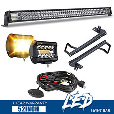 For Jeep Wrangler Jk 07-18 Front Upper Roof 52 Led Light Bar 4 60w Led Pods For Jeep Wrangler Jk 07-18 Front Upper Roof 52 Led Light Bar 4 60w Led Pods