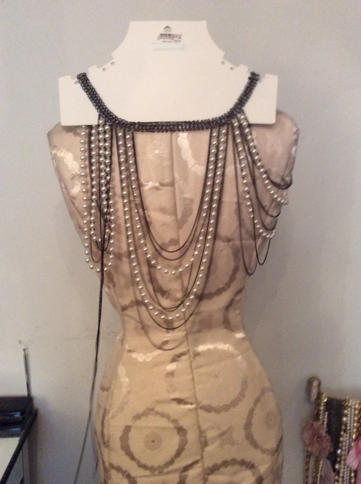 New Freedom at Topshop Silvertone Chains White Faux Pearl Multi-Strand Necklaces - Image 4 of 4