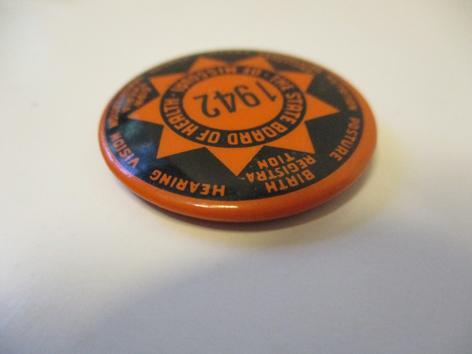 1942 Missouri State Board Of Health Pinback Button