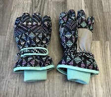 Thermolite Girls Aqua Blue Multicolor Gloves Size L-XL 8 Children's Place