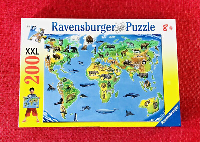 Ravensburger Weltkarte 200XXL Stück Puzzle, 2001-Neu & versiegelt