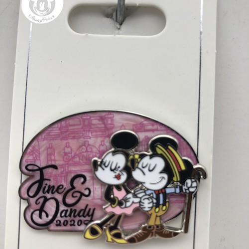 Pin de parques de Disney Mickey y Minnie Mouse fino y dandy Dapper LE 3000 - Imagen 4 de 5