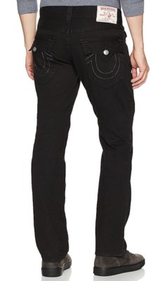 True Religion Straight with flaps all black jeans sz.33 $185 True Religion Straight with flaps all black jeans sz.33 $185