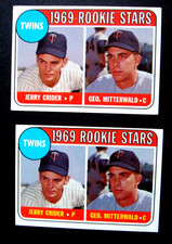 1969 TOPPS 2- #491-1969 TWINS ROOKIE STAR ERROR VARIATION WHITE + YELLOW LETTERS