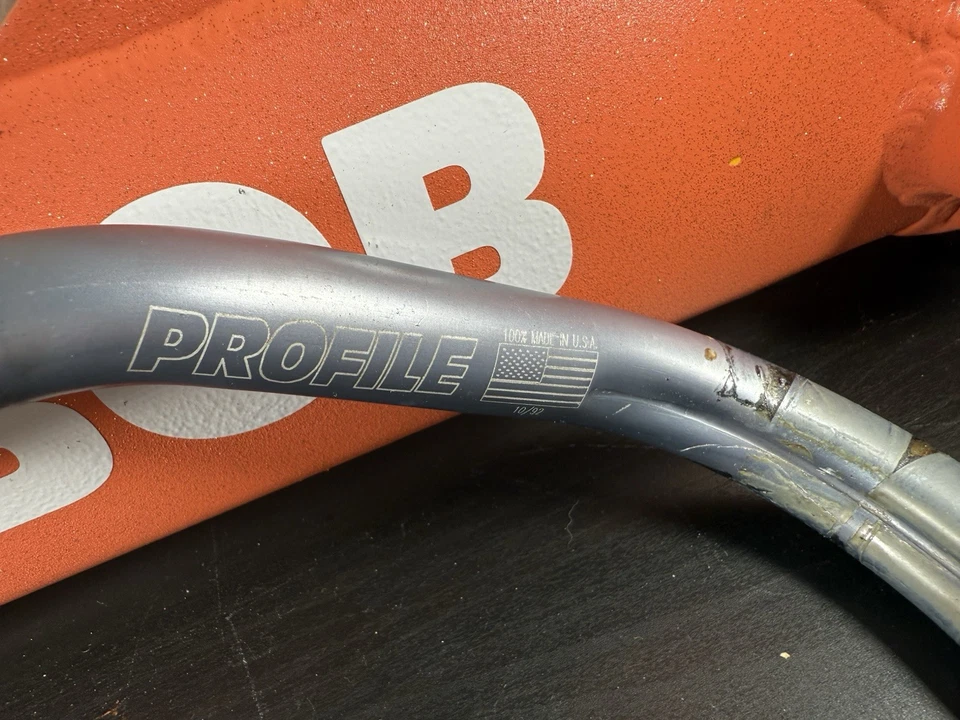 Profile Design Silver Drop Bars 1 Inch 420 Wide Bull Horns - Image 2 of 4