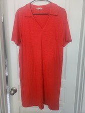 Boden Tilda T-shirt Dress 100% Cotton Womens 12R Coral Red