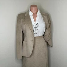 Vintage Tan Suede Work Suit Size 8
