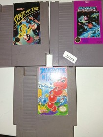Nintendo games Snake Rattle N  Roll, Magmax, Skate or Die NES  bc15 26254