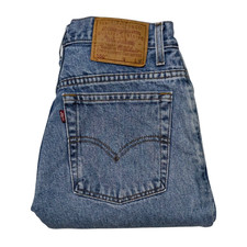 Vintage 90s Levi's 550 High Rise Mom Jeans 10 28x30 Stone Washed Denim 1999