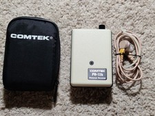 Comtek PR-72b Personal Receiver w/ Zipper Case Belt Clip Ear Piece.