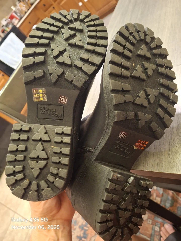 Botines de cuña para mujer talla 8 m negros imitación cuero negro J Adams Foto 4 de 4