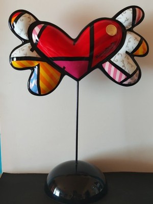 Roberto Britto, Göbel, Flying Heart Artist Orbis Porzellan Skulpt. Signiert 2010