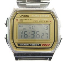Casio A158WE Quartz Digital Watch Silver Used Mens Retro
