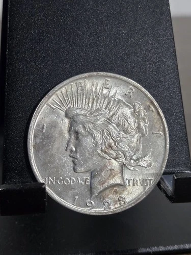 1923 Peace Silver Dollar Bu Light Toning!