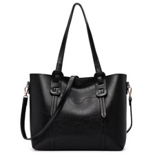 KALUNMA Tote Bag for Women Vintage Large Purse Work Handbags Womens Crossbody Pu