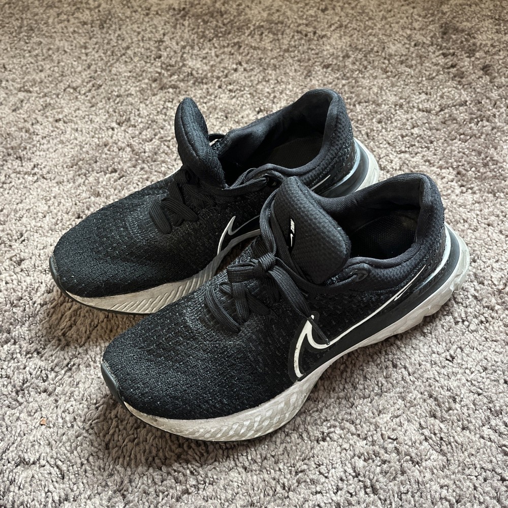 Nike React Infinity Run Flyknit 3 in Black White - Size 10