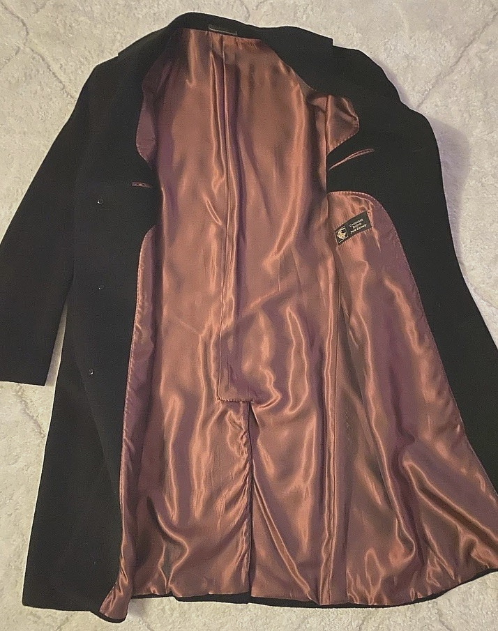 New GREENWOODS Elite - Men’s Black Wool & Cashmere Long Coat - Chest 102cm /40”R image 6
