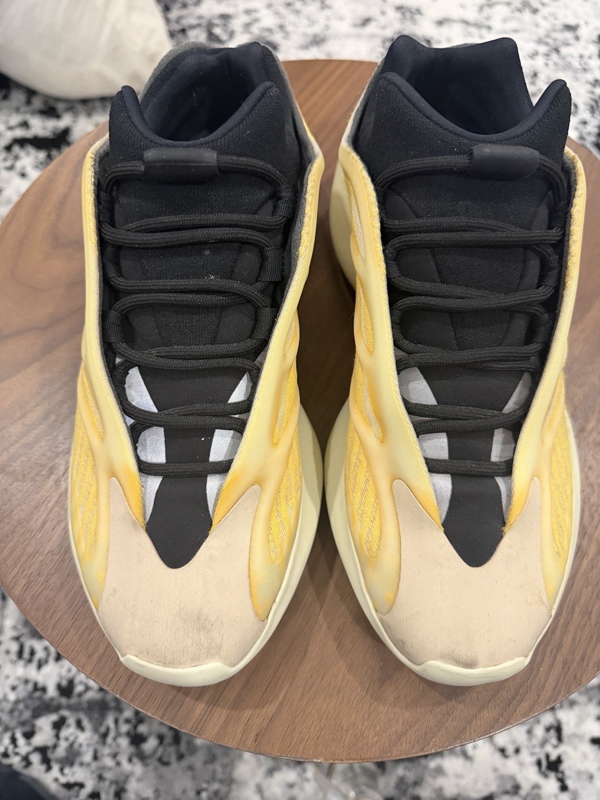 adidas Yeezy 700 V3 Yellow Black Beige Athletic Sneaker Lace Up Men Ortholite