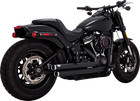 Vance and Hines Big Shots Staggered Exhaust Black 47339 Harley Softail Slim