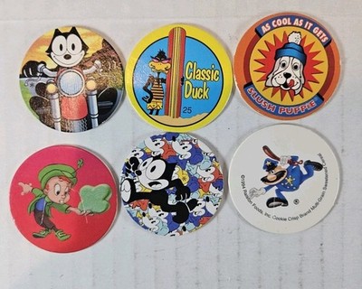 Felix The Cat Pogs Lot Of 6 Assortment