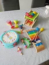 Kinder Musikinstrumente Set Trommel, Maracas, Pfeife, Rassel, Metallophon.