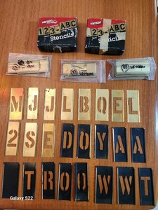 2 LOT CH Hanson 10031 2" Brass 79 PIECES LETTERS NUMBERS EXCELLENT FREE US SHIP