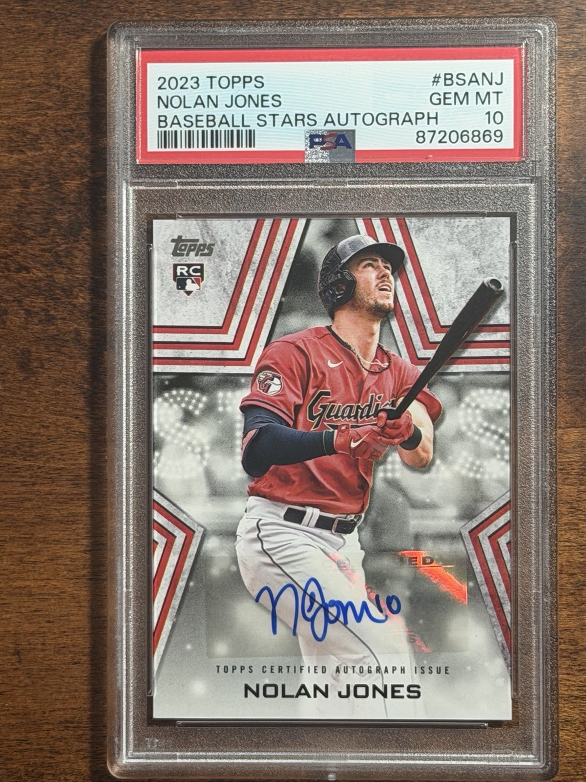 2023 Topps Nolan Jones Rookie Auto PSA 10!