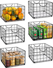 Foldable Metal Wire Basket Set of 6