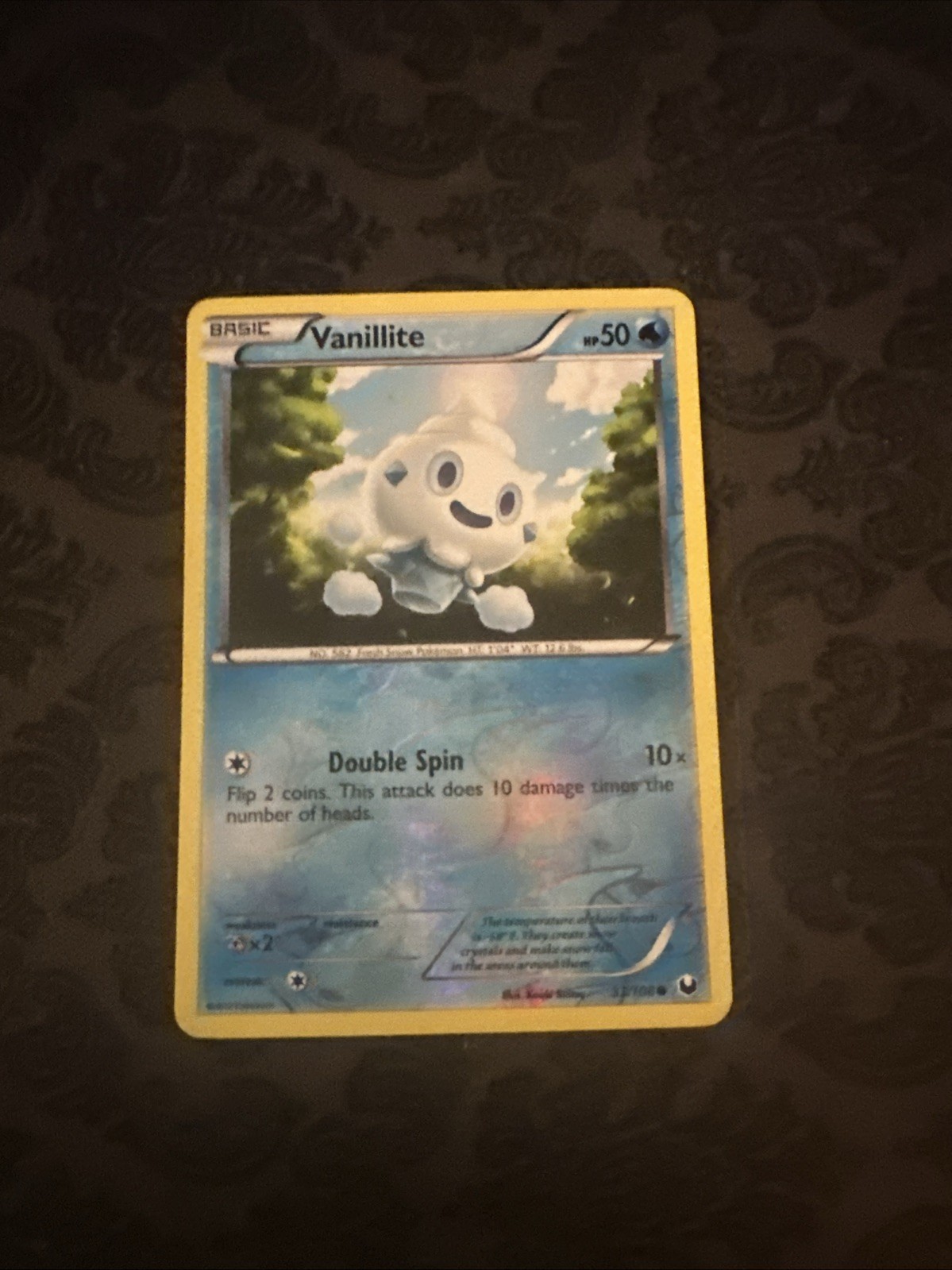 Vanillite 33/108 Pokemon Card 2012 Dark Explorers Reverse Holo