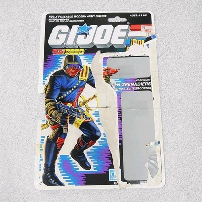 G.I. Joe Cobra Iron Grenadier File Card 1988 Hasbro Action Force GI JOE