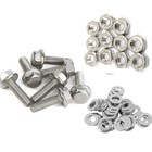 M6 6mm FLANGED HEXAGON HEAD BOLTS WITH FULL NUTS WASHER A2 STAINLESS STEEL