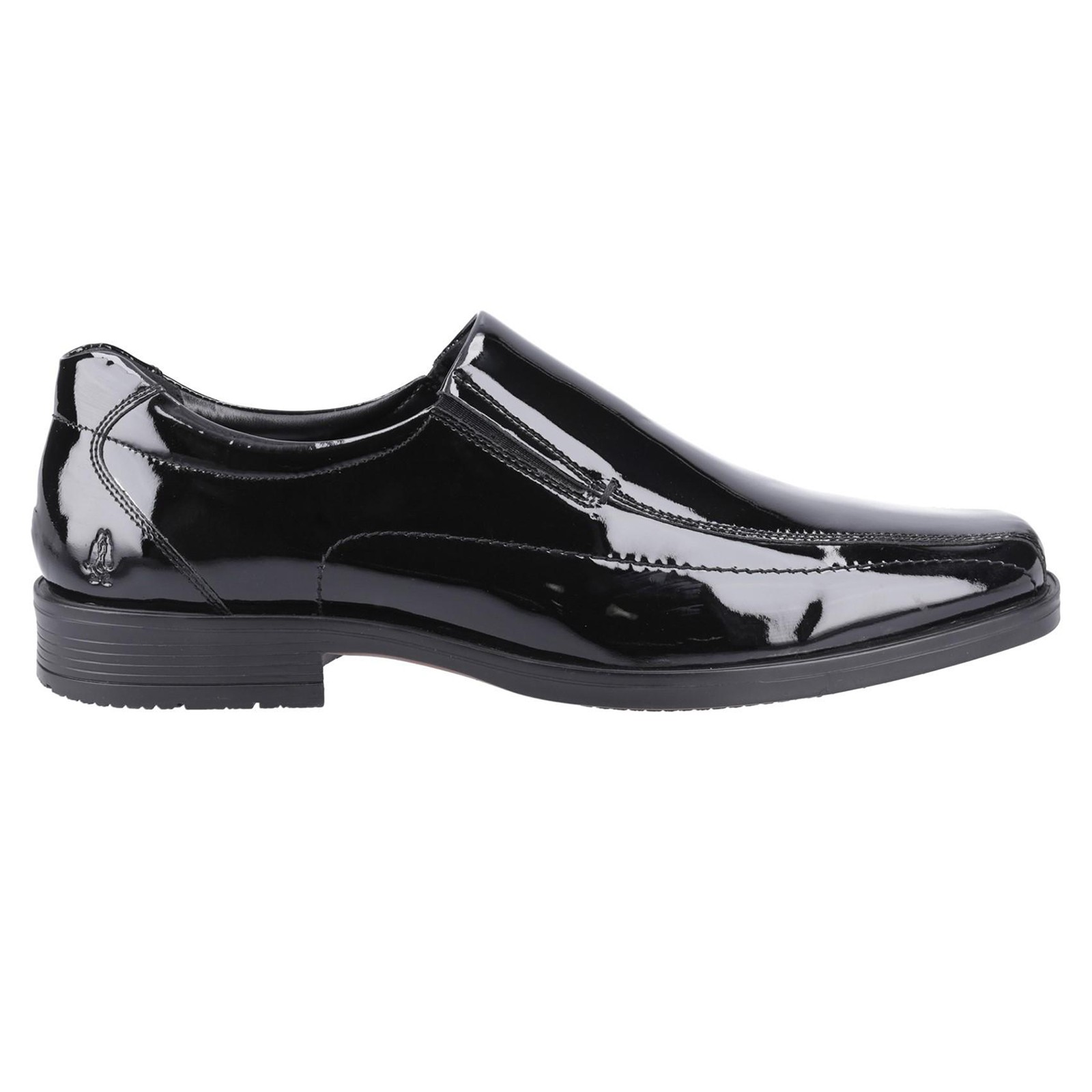 Hush Puppies Brody Mens Shoes  Patent Leather Formal Dress Slip On Shoes Black