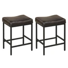 Bar Stools Set of 2, Bar Chairs for Kitchen Island, Backless Modern Barstools