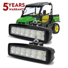 For John Deere Gators 835M, 835R, 865M, 865R 12V LED flood work lights Kit 2PC