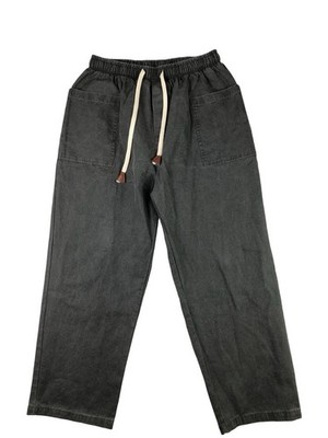 Kidoriman Womens XL Gray Canvas Harem Wide Leg Pants