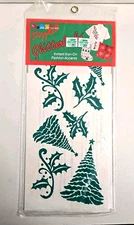 Instant Iron On Fashion Accents Decals Christmas Traditional Trees Craft Holiday