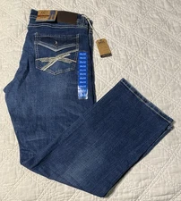 Tk Axel Jeans Slim Boot Cut Mens 38 X 32 Dark Wash Blue Brand New