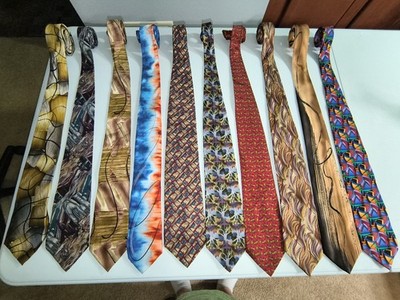 Gerry Garcia Mens Neck Tie Abstract Art . Lot of 10. #2