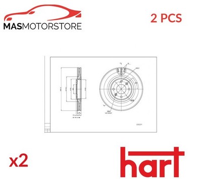 BREMSSCHEIBEN SATZ PAAR VORNE HART 232 231 2PCS H NEU OE QUALITÄT
