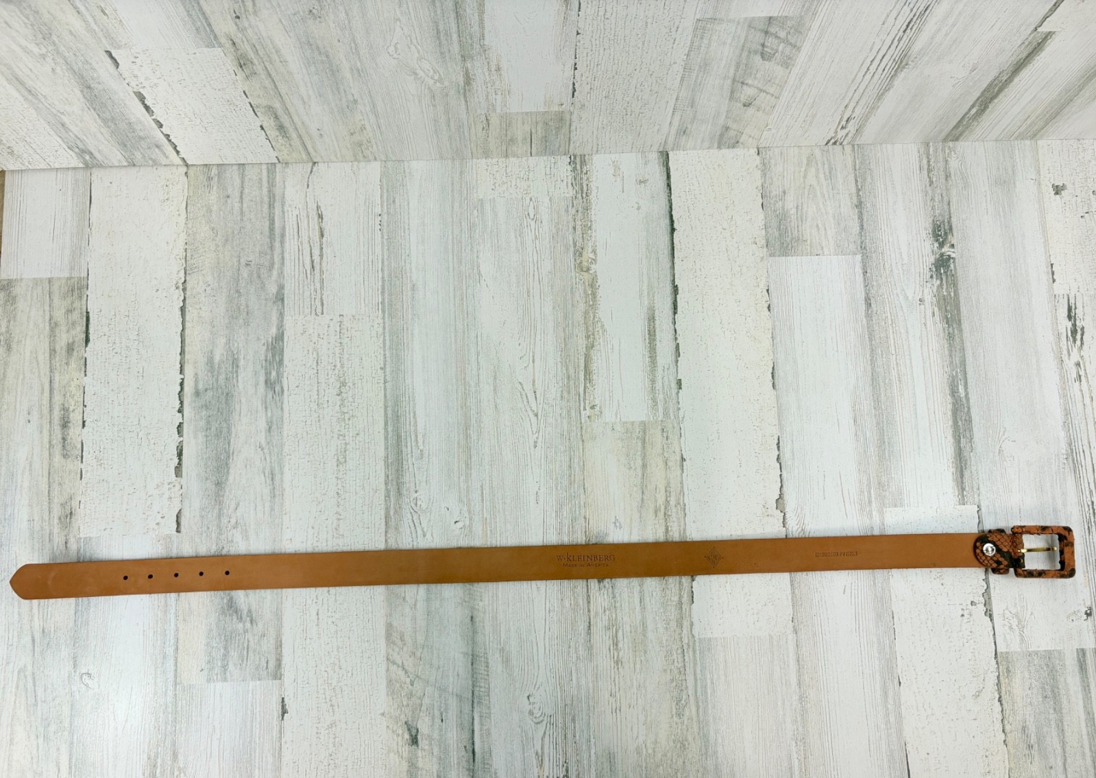 W. Kleinberg Embossed Python Snake Belt Leather W… - image 11