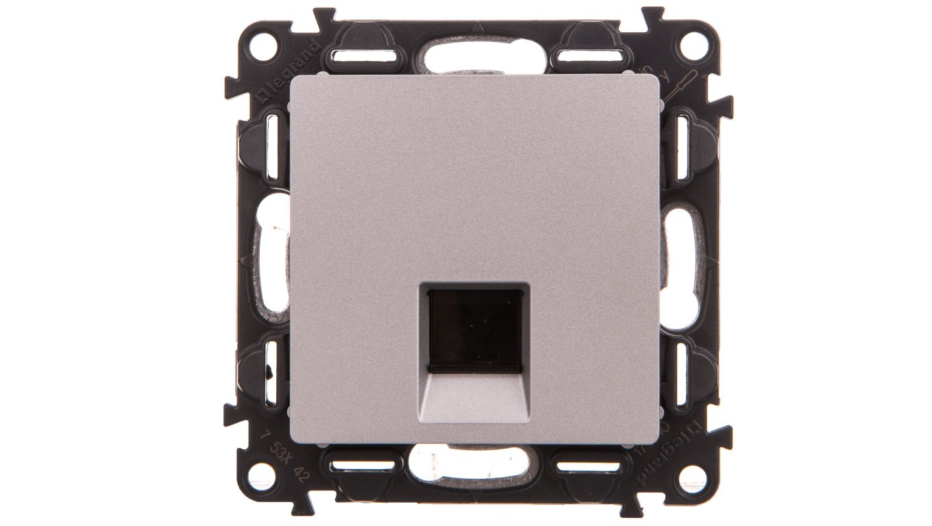 Valena Life Computer Socket 1xRJ45 UTP Cat.6 Aluminium 753342