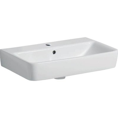 Geberit Waschtisch Renova Compact 60 x 37 cm weiß mit Hahnloch und Überlauf