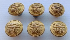 Matching Set of 6 Whaddon Chase Foxhounds Hunt Buttons