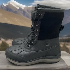UGG Women ADIRONDACK III BLACK WATERPROOF SHEEPSKIN BOOTS SIZE 8.5 NEW