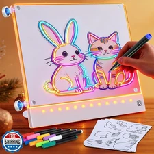 Rechargeable LED Drawing Board for Kids with Tracing Pages, Lumi 
