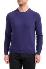 Malo Optimum Men's Purple 100 Cashmere Crewneck Pullover Sweater